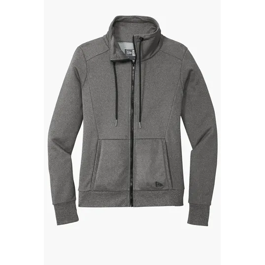New Era Women's Performance Terry Full-Zip Cowl — view 4