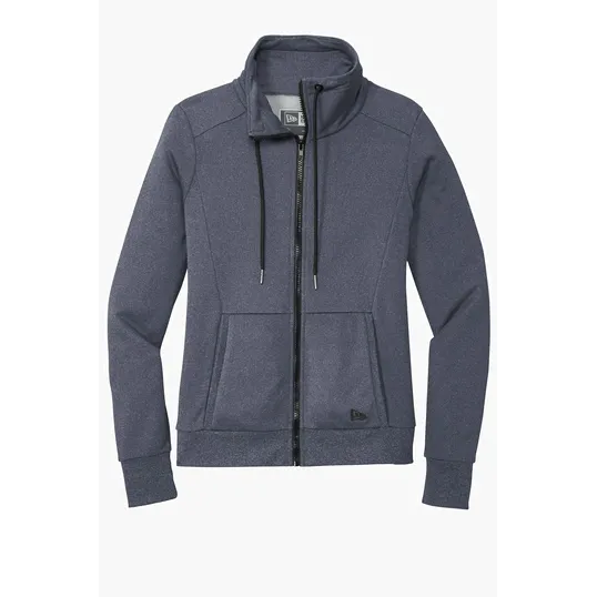 New Era Women's Performance Terry Full-Zip Cowl — view 5