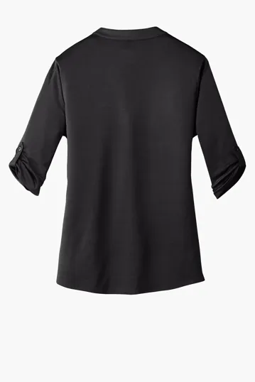 OGIO Crush Henley, 3/4 Sleeve Women's Polo — view 7