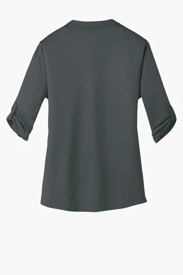 OGIO Crush Henley, 3/4 Sleeve Women's Polo — view 9