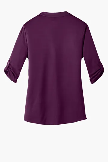 OGIO Crush Henley, 3/4 Sleeve Women's Polo — view 10
