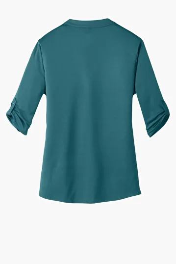OGIO Crush Henley, 3/4 Sleeve Women's Polo — view 11