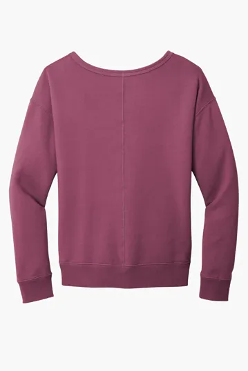 Port & Co Women's Beach Wash Garment-Dyed V-Neck Sweatshirt — view 11