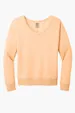 Port & Co Women's Beach Wash Garment-Dyed V-Neck Sweatshirt — view 4
