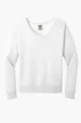 Port & Co Women's Beach Wash Garment-Dyed V-Neck Sweatshirt — view 7
