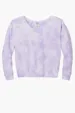 Port & Co Women's Beach Wash Cloud Tie-Dye V-Neck Sweatshirt — view 2