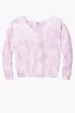 Port & Co Women's Beach Wash Cloud Tie-Dye V-Neck Sweatshirt — view 3