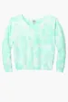 Port & Co Women's Beach Wash Cloud Tie-Dye V-Neck Sweatshirt — view 4
