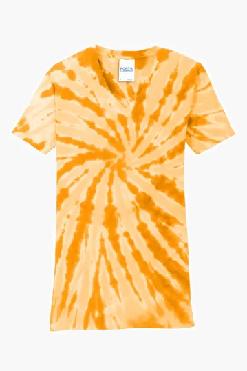 Port & Co Women's Tie-Dye V-Neck Tee — view 2