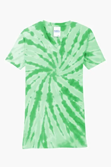 Port & Co Women's Tie-Dye V-Neck Tee — view 3