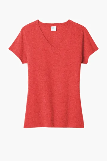 Port & Co Women's Tri-Blend V-Neck Tee — view 4