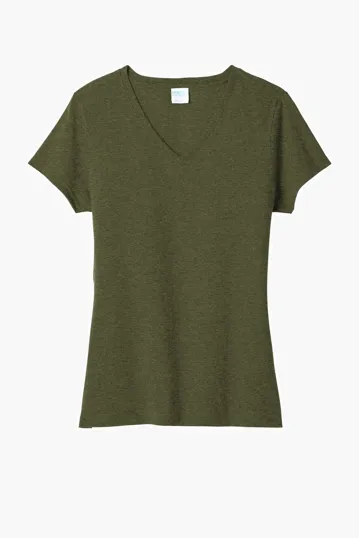 Port & Co Women's Tri-Blend V-Neck Tee — view 6