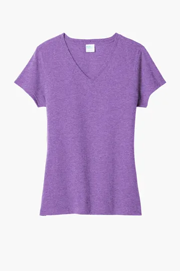Port & Co Women's Tri-Blend V-Neck Tee — view 8