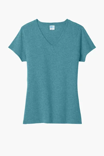 Port & Co Women's Tri-Blend V-Neck Tee — view 9