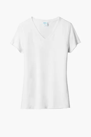 Port & Co Women's Tri-Blend V-Neck Tee — view 10