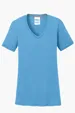 Port & Co Women's Performance Blend V-Neck Tee — view 2