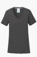 Port & Co Women's Performance Blend V-Neck Tee — view 4