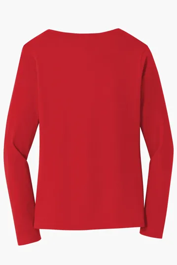 Port & Co Women's Long Sleeve Fan Favorite V-Neck Tee — view 13