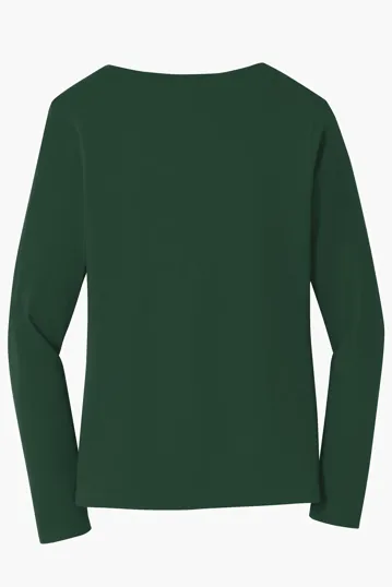 Port & Co Women's Long Sleeve Fan Favorite V-Neck Tee — view 15