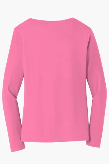 Port & Co Women's Long Sleeve Fan Favorite V-Neck Tee — view 17