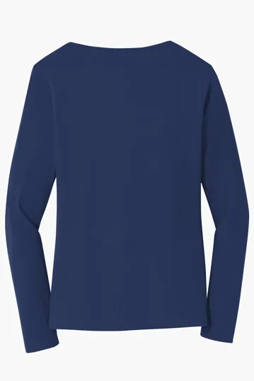 Port & Co Women's Long Sleeve Fan Favorite V-Neck Tee — view 20