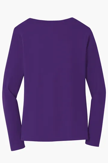 Port & Co Women's Long Sleeve Fan Favorite V-Neck Tee — view 21