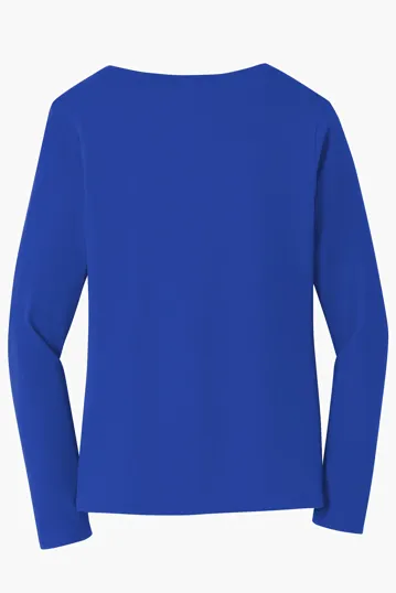 Port & Co Women's Long Sleeve Fan Favorite V-Neck Tee — view 22