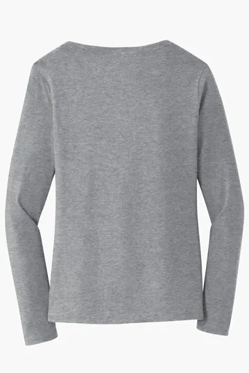 Port & Co Women's Long Sleeve Fan Favorite V-Neck Tee — view 26