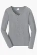 Port & Co Women's Long Sleeve Fan Favorite V-Neck Tee — view 24