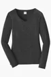 Port & Co Women's Long Sleeve Fan Favorite V-Neck Tee — view 25