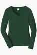 Port & Co Women's Long Sleeve Fan Favorite V-Neck Tee — view 4