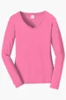 Port & Co Women's Long Sleeve Fan Favorite V-Neck Tee — view 6