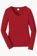 Port & Co Women's Long Sleeve Fan Favorite V-Neck Tee — view 8