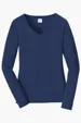 Port & Co Women's Long Sleeve Fan Favorite V-Neck Tee — view 9