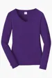 Port & Co Women's Long Sleeve Fan Favorite V-Neck Tee — view 10
