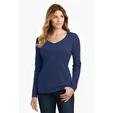 Port & Co Women's Long Sleeve Fan Favorite V-Neck Tee
