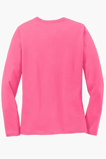 Port & Co Women's Long Sleeve Core Cotton Tee — view 30