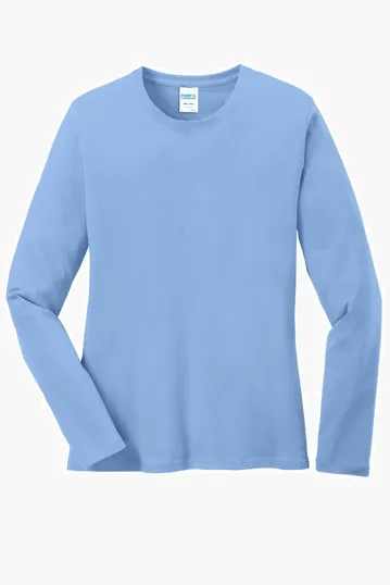 Port & Co Women's Long Sleeve Core Cotton Tee — view 11