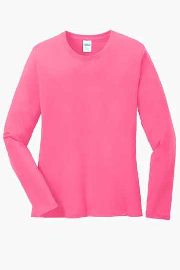 Port & Co Women's Long Sleeve Core Cotton Tee — view 13