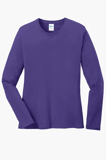 Port & Co Women's Long Sleeve Core Cotton Tee — view 14