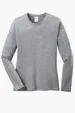 Port & Co Women's Long Sleeve Core Cotton Tee — view 3
