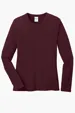 Port & Co Women's Long Sleeve Core Cotton Tee — view 4