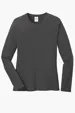 Port & Co Women's Long Sleeve Core Cotton Tee — view 6