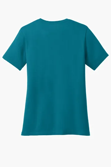 Port & Co Women's Core Cotton V-Neck Tee — view 53