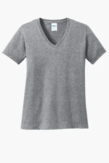 Port & Co Women's Core Cotton V-Neck Tee — view 4