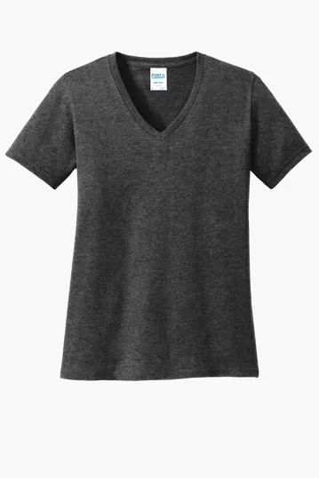 Port & Co Women's Core Cotton V-Neck Tee — view 8