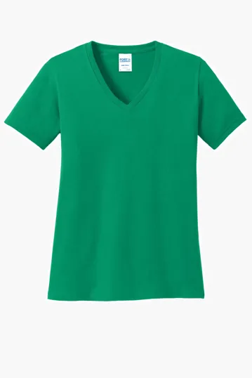 Port & Co Women's Core Cotton V-Neck Tee — view 10