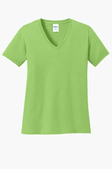 Port & Co Women's Core Cotton V-Neck Tee — view 11