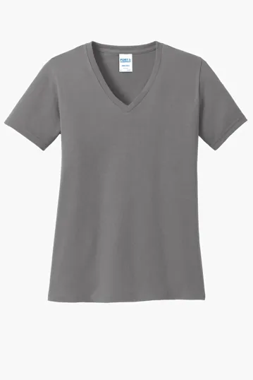 Port & Co Women's Core Cotton V-Neck Tee — view 12