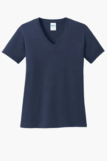 Port & Co Women's Core Cotton V-Neck Tee — view 13